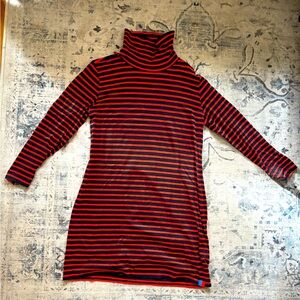 KULE striped turtleneck dress.